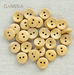 50 pz/lotto dimensioni: 10mm-15mm cocco naturale pulsante in legno 2 fori bottoni in legno abbigliamento decorazione accessori per il cucito (KK-456)