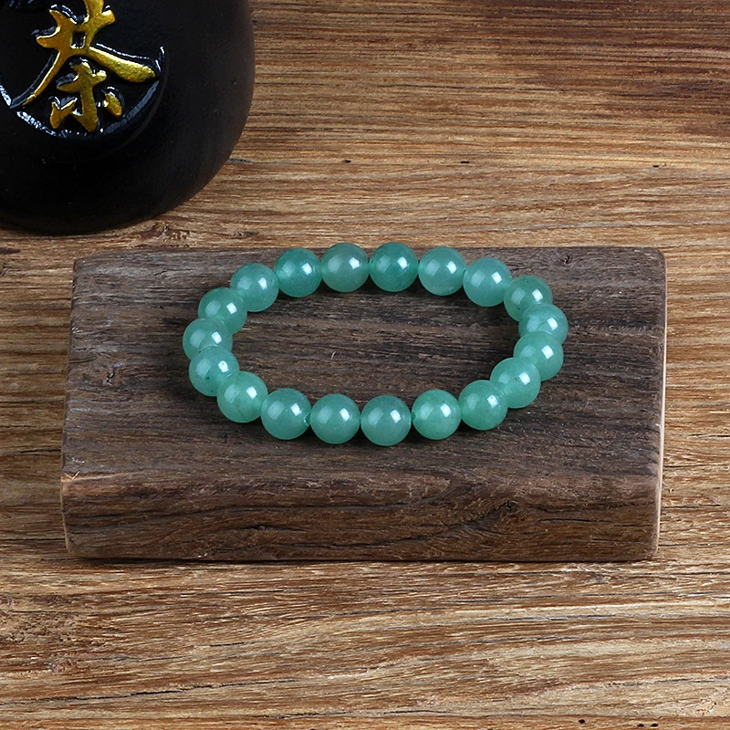 New Fashion Natural Jewelry Green Aventurine Round Beads Bracelet Be Fit for Men and Women Accessories and Amulets Jewelry Gifts