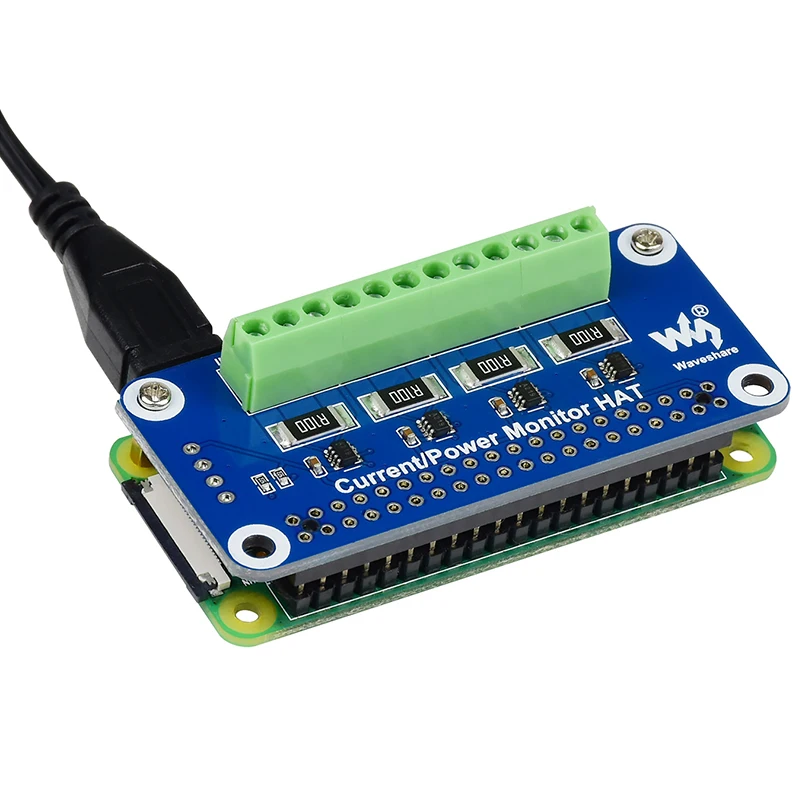 

Raspberry Pi 4 4-ch Channel Current / Voltage / Power Monitor HAT I2C Interface SMBus for Raspberry Pi 4 Model B 3B+ 3B Zero