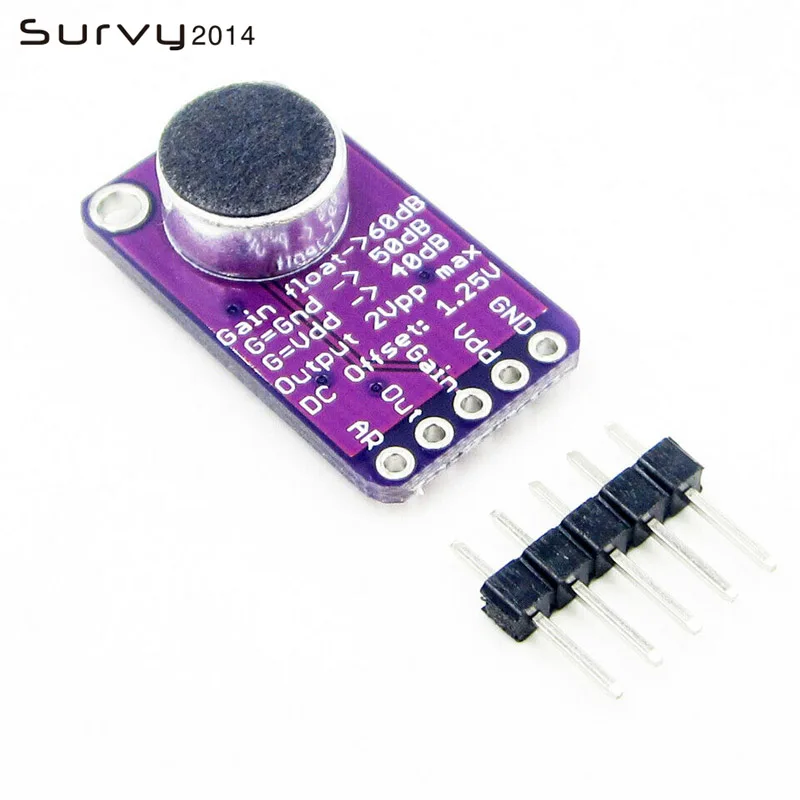 Electret Microphone Amplifier Stable MAX9814 module Auto Gain Control MAX4466 diy electronics