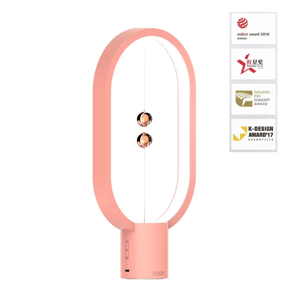 Dropship USB Rechargeable Hengpro Balance LED Table Lamp Ellipse Magnetic Mid-Air Switch Eye-Care Night Light Touch Control