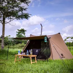 OneTigris SOLO HOMESTEAD Camping Tent TC Version Shelter With Tent Poles for Bushcrafter Survivalist Hunting Hiking Traveling