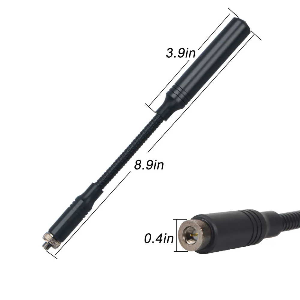 23cm 144/430MHz 3.0dB dwuzakresowy Folder taktyczne gęsi rury przenośny dwukierunkowa antena radiowa