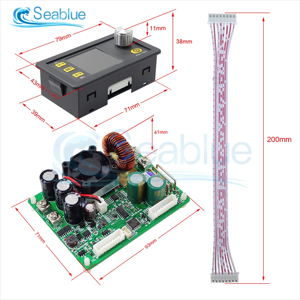 DPS5015 50V 15A Communication Constant Voltage Current DC Step-down Power Supply Module Buck Voltage Converter LCD Voltmeter