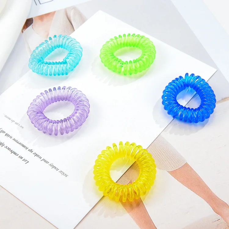 10PCS/Lot New 2.5 cm Small Telephone Line Hair Ropes Girls Colorful Elastic Hair Bands Kid Ponytail Holder Tie Gum Hair Accesso