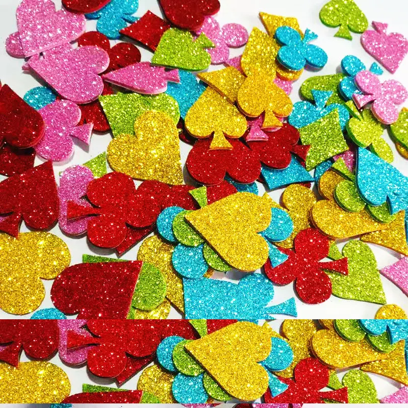 1 Zak/partij. Glitter Porker Foam Stickers Kinderkamer Decoratie Kleuterschool Kunsten En Ambachten Muur Ornament Scrapbooking Kit Oem