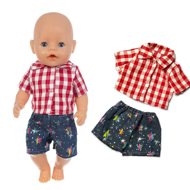 Nueva serie de traje rojo de agujero apto para muñeca reborn de bebé de 43cm ropa de muñeca de 17 pulgadas