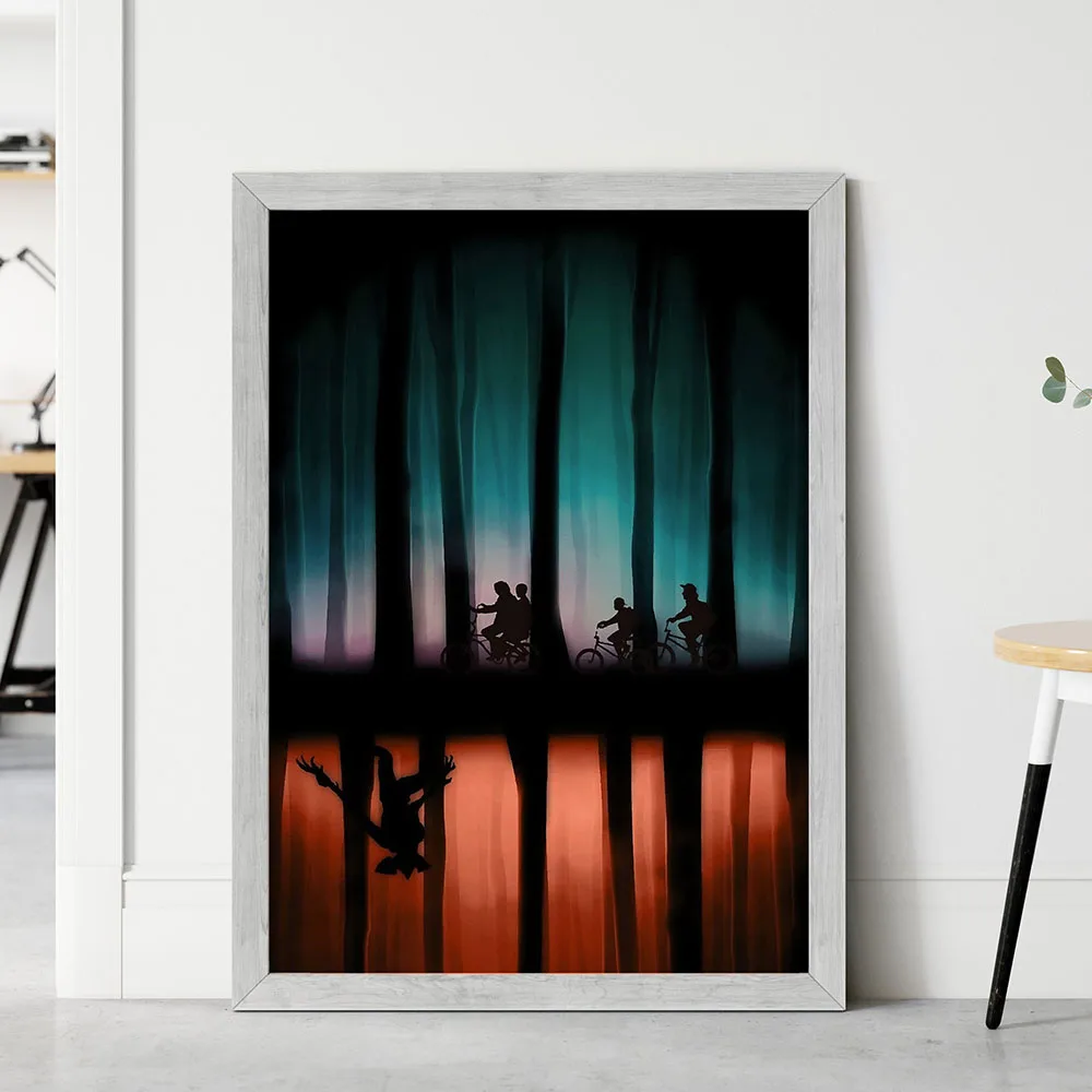 Canvas Painting Stranger Things The Upside Down Poster Wall Art Minimalist TV Show Picture Print For Living Room Home Decoration