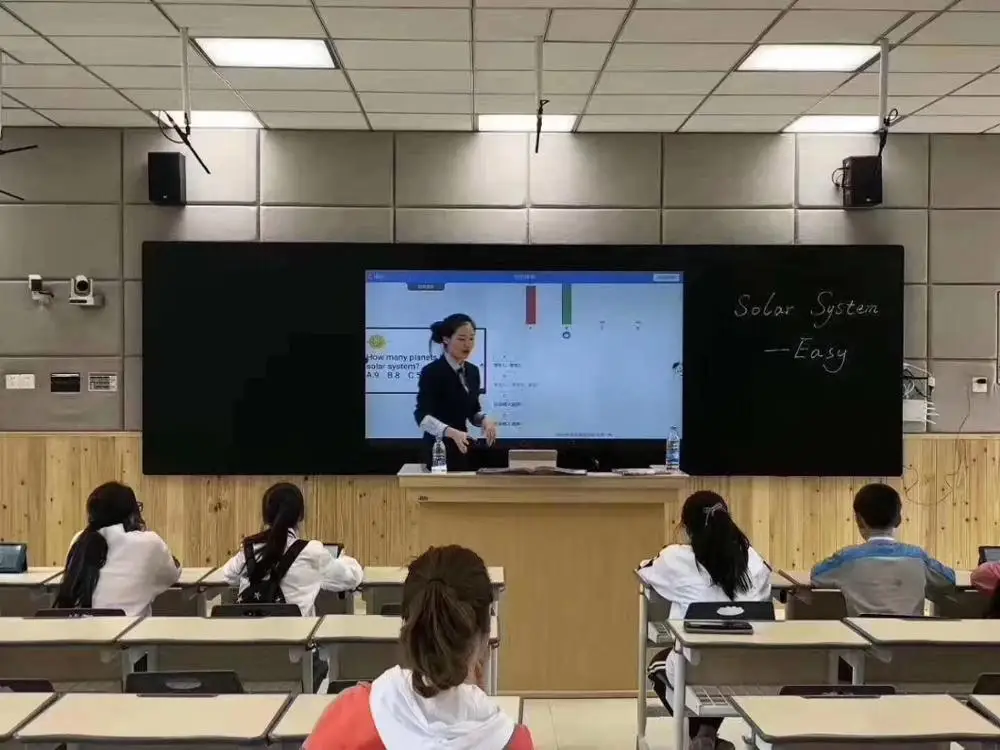 Tela de toque digital elétrica aio nano, 65, 75, 85 polegadas, sala de ensino, quadro-negro