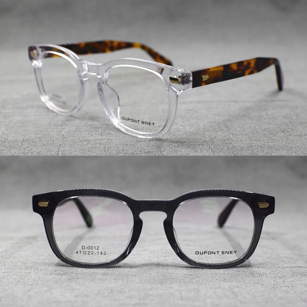 Vintage Acetate Hand Made Full Rim Square Eyeglass Frames Men Women Myopia Rx able Glasses Top Quality