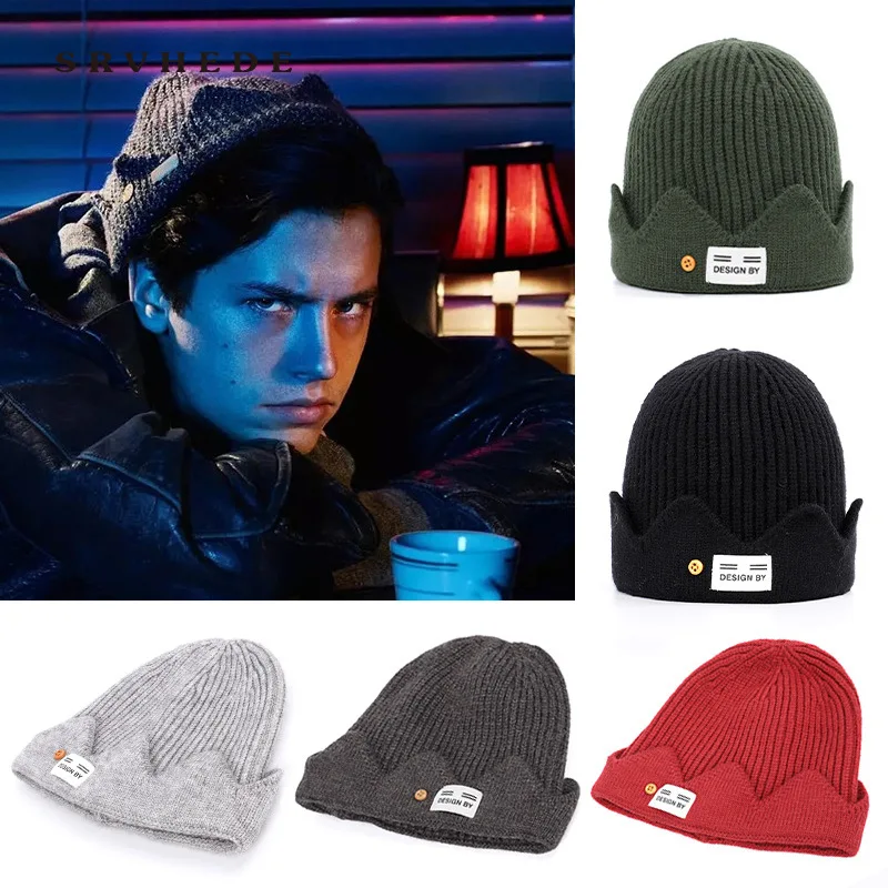 

Movie Riverdale Season 4 Cosplay Costume Archie Andrews Cotton Knitted Couple Dome Hat Winter Warm Headband Christmas Anime Gift