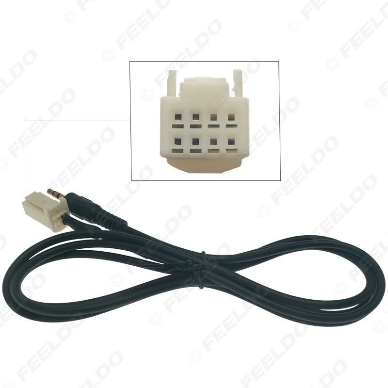 FEELDO سيارة Aux خط 3.5 مللي متر ذكر الصوت MP3 AUX-in 8Pin محول لسوبارو فورستر الصوت في المدخلات AUX موصل كابل