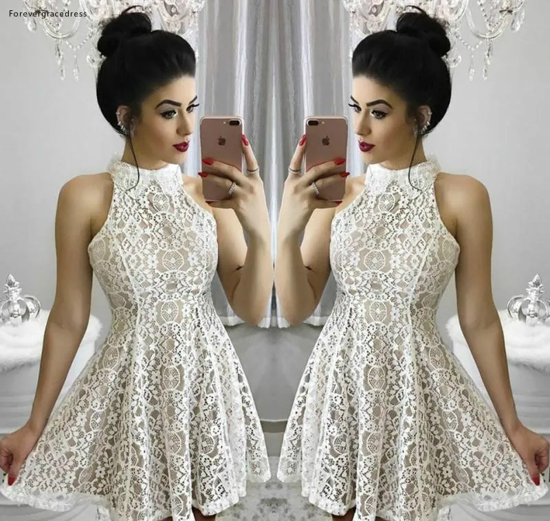 

2019 Cheap Arabic Cocktail Dress Popular A Line Lace Short Celebrity Semi Club Wear Homecoming Graduation Party Gown Plus Size