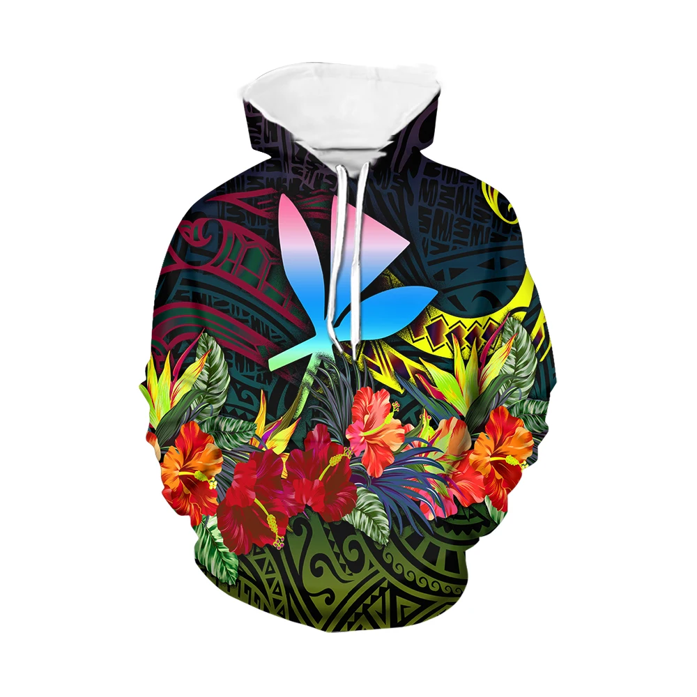 Noisydesigns Big Size 6XL Hoodie Sweatshirts Pocket Men's Bright Colors Print Pullover Tops Autumn Winter