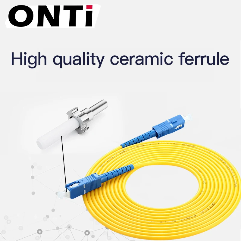 ONTi SC UPC TO SC UPC Fiber Patch Cable 1M 3M 5M 10M 20M 30M SX 2.0mm FTTH Fiber Patch Cables SM Optical Jumper Pigtail