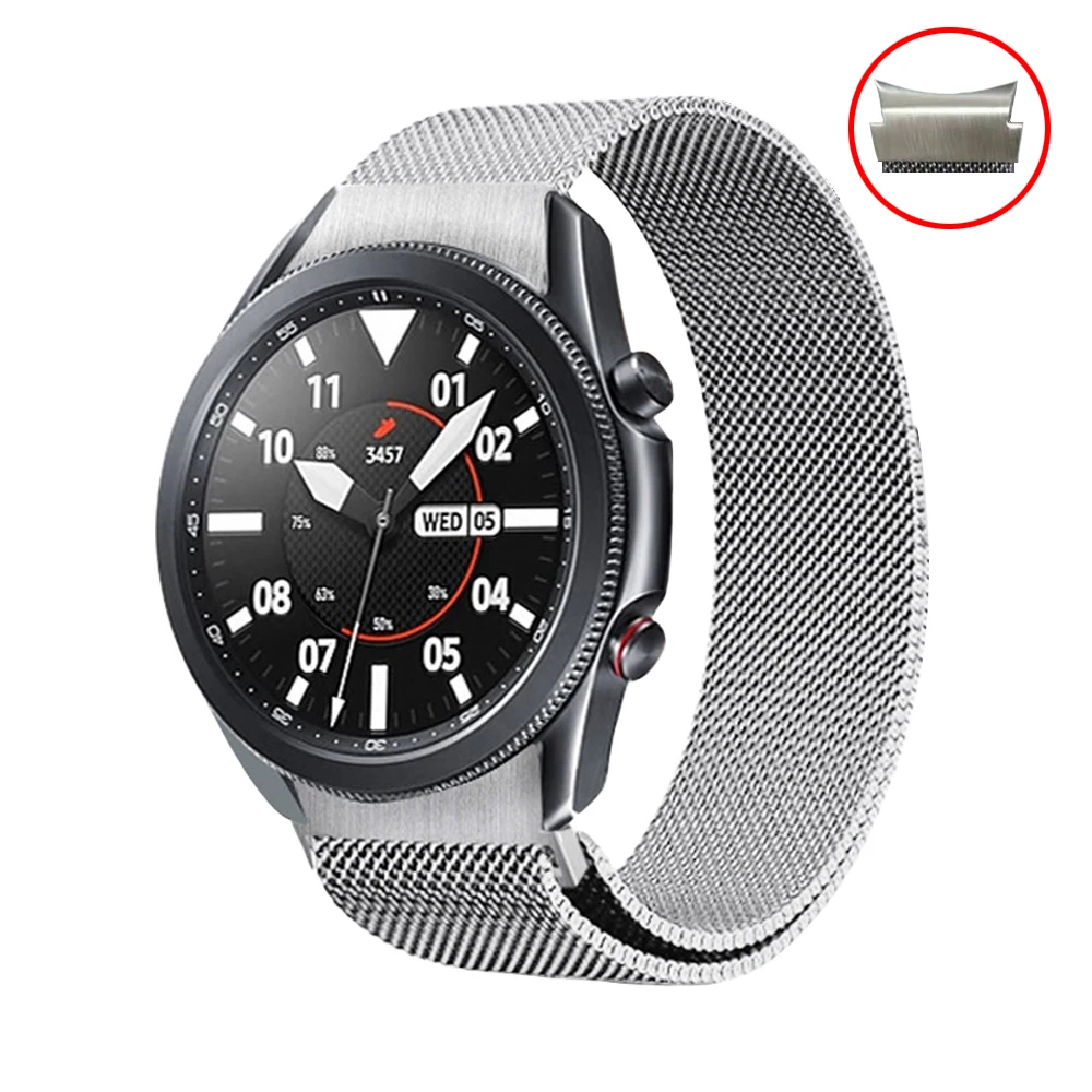 For Samsung Galaxy Watch 4 No Gaps bracelet band Classic 46mm 42mm/Watch 4 44mm 40mm Magnetic Loop Metal Strap Curved end