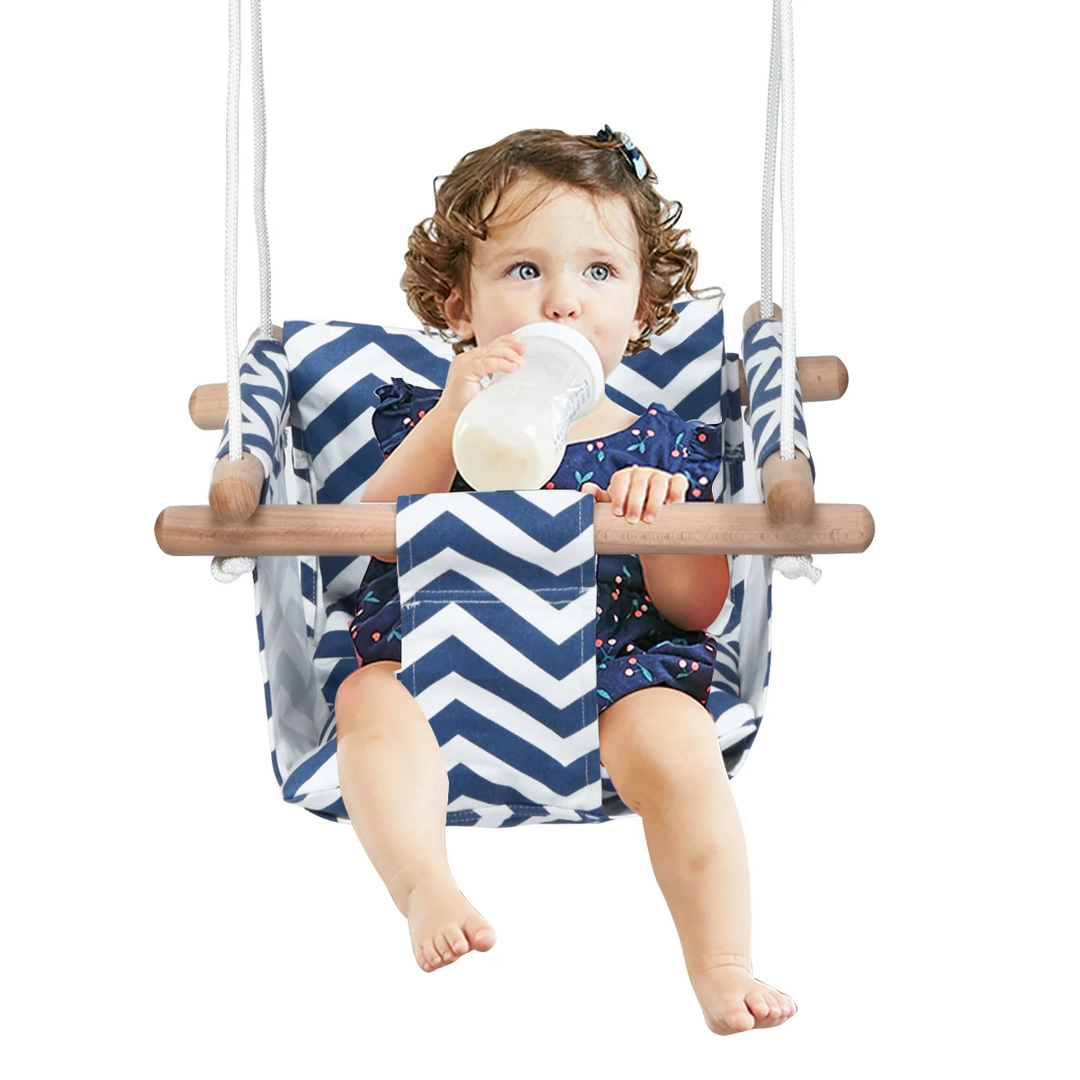 Baby Canvas Hanging Swing w/ Cotton Home Outdoor Hammock Toy Toddler Blue