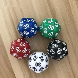 1Pcs/Lot D30 Thirty-surface 25mm Digital Dice Quality Colour Acrylic Rounded Corners Originality Dice Set Entertainment