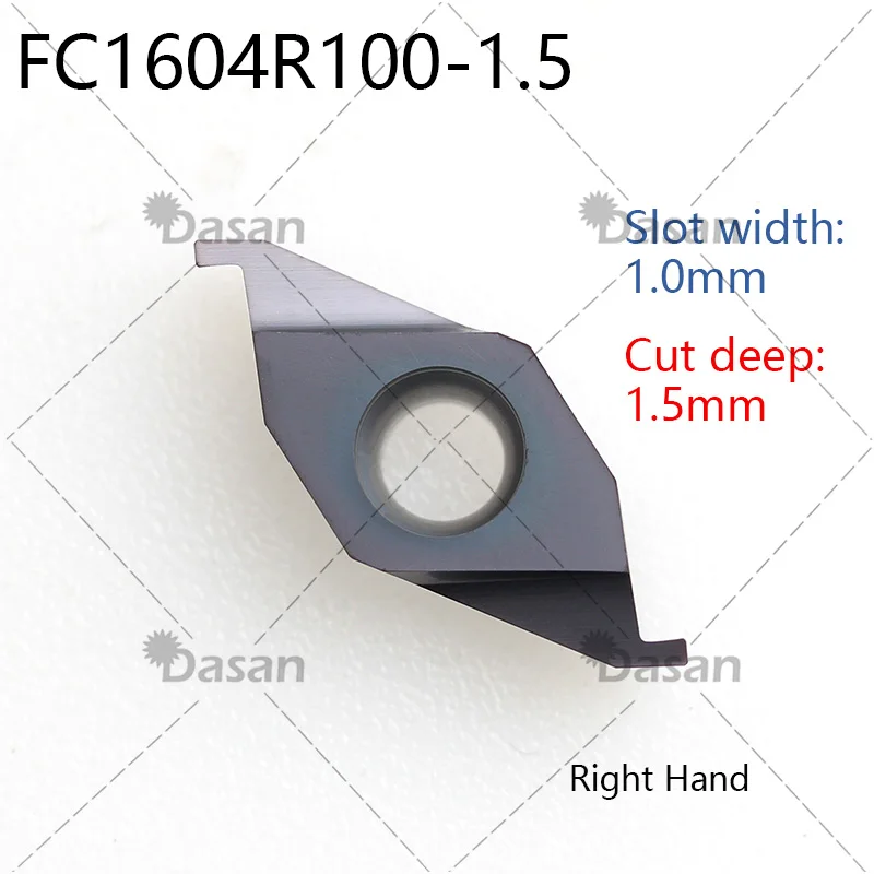 10PCS  FC1604R FC1604L FC1604R150 FC1604R200 FC1604R250 FC1604R300 Carbide Inserts ED Slot Face Groove Cutting Tool