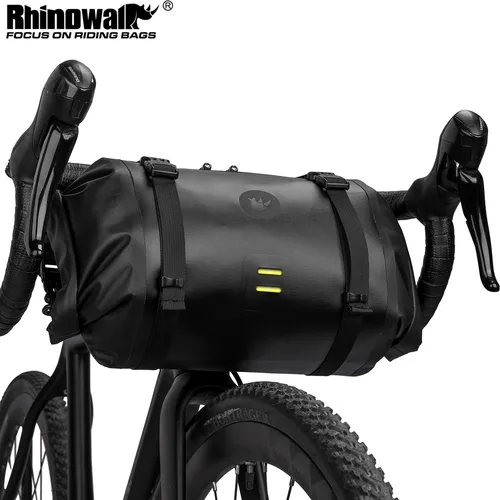 Rhinowalk-bolsa para manillar de bicicleta, bolsa impermeable para tubo frontal, bolsa para ciclismo de montaña, multifunción, portátil, 12L, para manillar de carretera