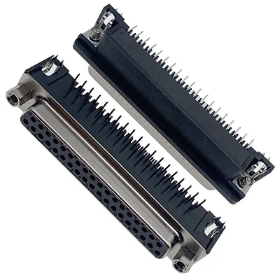 

100Pcs Male/Female DB37 DR37 D-sub Right Angle PCB Mount Double Row Pins Electrical Connector Socket With Screw Nuts