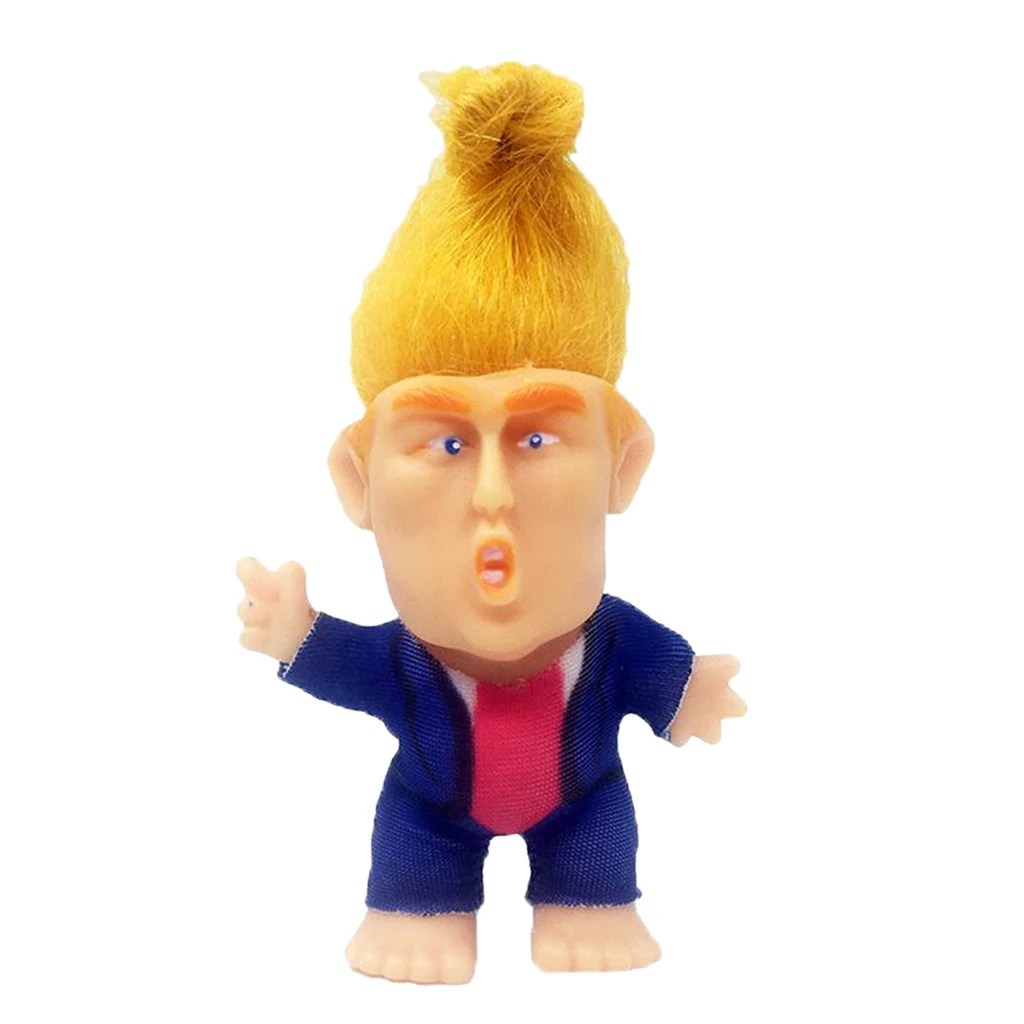 2.36 ''presidente Donald Trump 2020 raccogliere modello capelli lunghi Troll Doll Mini Action Figures giocattoli divertenti per adulti bambini