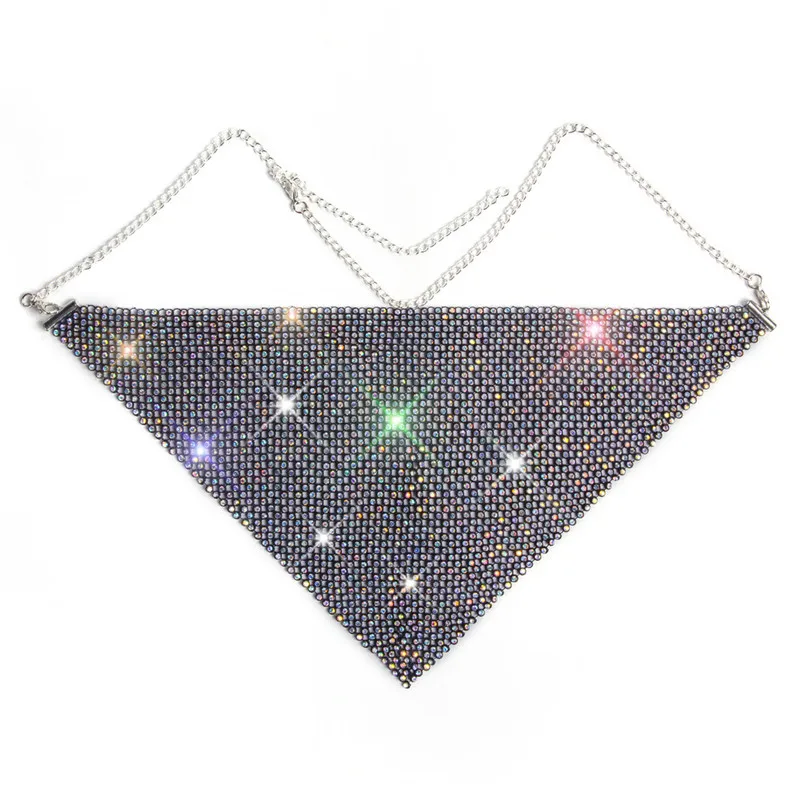 Women Halloween Sequins Rhinestone Triangle Masks Nightclub Dance Party Eye Mask Show Formal Face Mask Costume