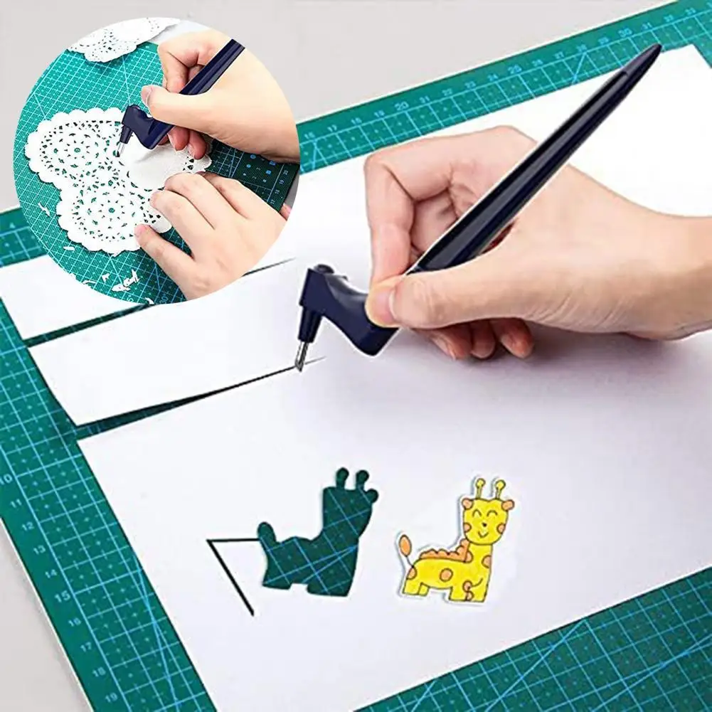 Carving Pen Innovatieve Handig 360 Graden Draaibare Ambachtelijke Papier Scrapbooking Stencil Cutter Snijgereedschap Graveren Pen