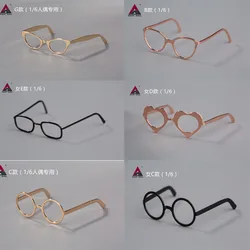 1/6 Scale Female Glasses model Glass frame black Rose gold fit 12 inches female male action figure