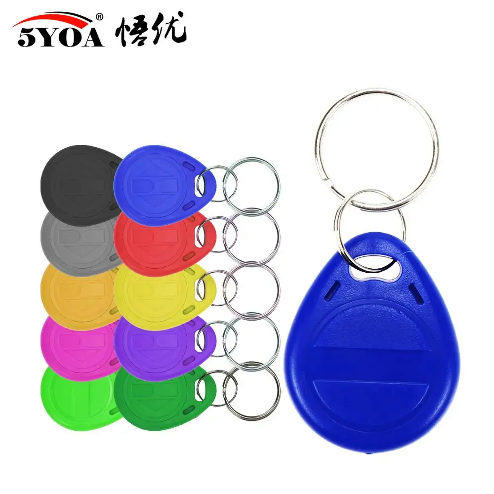 100pcs/lot T5577 EM4305 RFID 125khz Key Keyfobs Copy Rewritable Writable Rewrite Duplicate Proximity ID Token Ring Blank Access