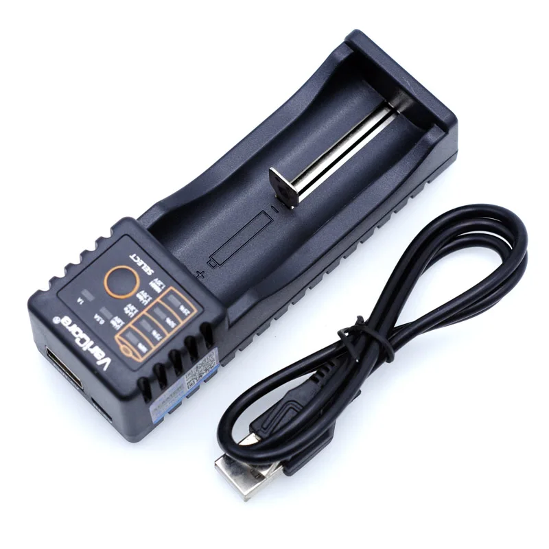 VariCore-cargador inteligente V10 de 1,2 V, 3 V, 3,7 V, 4,25 V, 18650 V, 26650/18350/16340/18500/pilas AA/AAA, enchufe de 5V y 1A