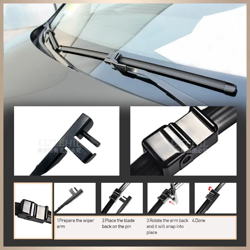 Wiper Front Rear Wiper Blades Set For Citroen C5 Estate 2004 2005 2006 2007 Windshield Windscreen Front Rear Window 26