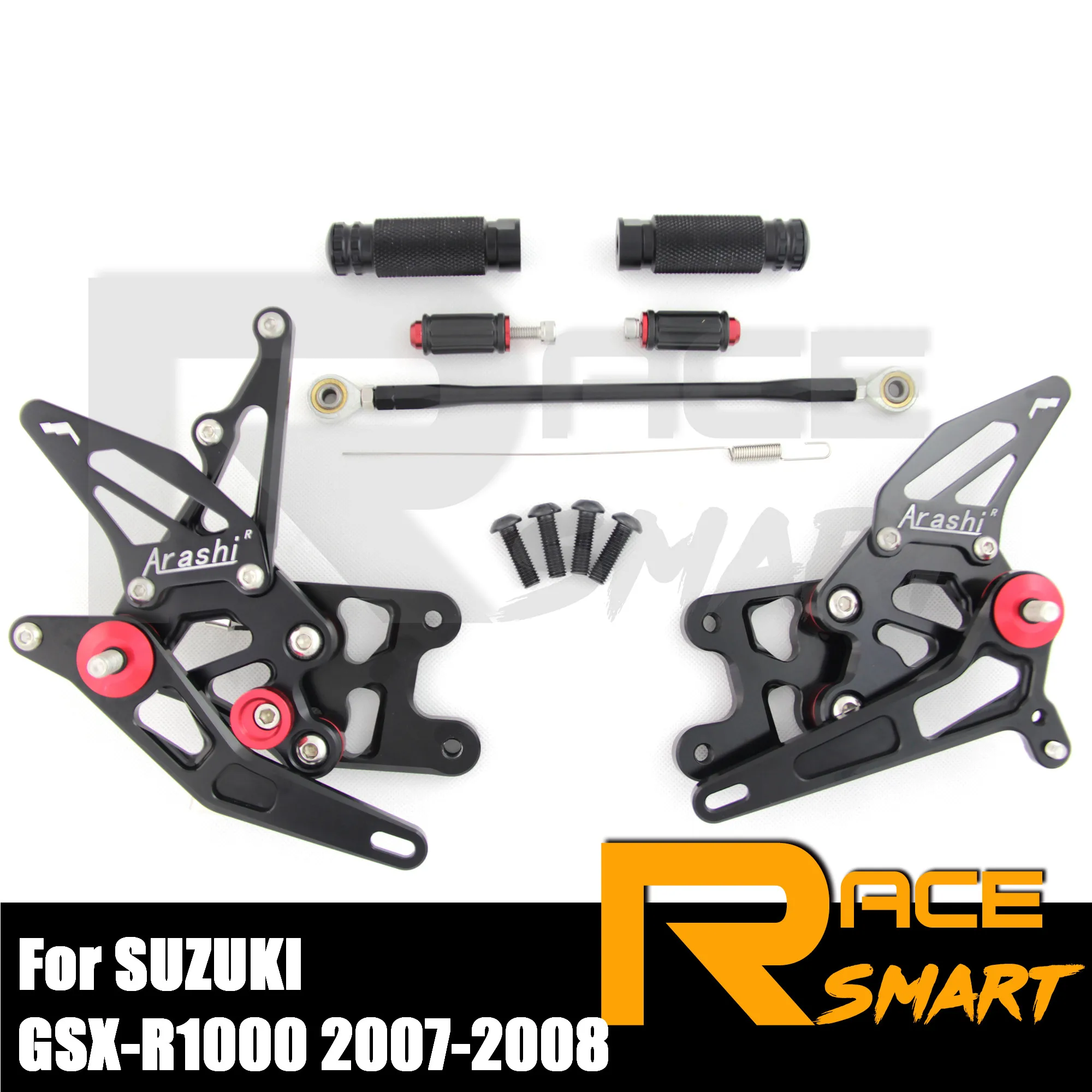 

GSX-R 1000 2007-2008 Motorcycle CNC Adjustable Rearset Footrests Foot Rest Pegs Pedal For SUZUKI GSX-R1000 GSXR1000 GSXR-1000