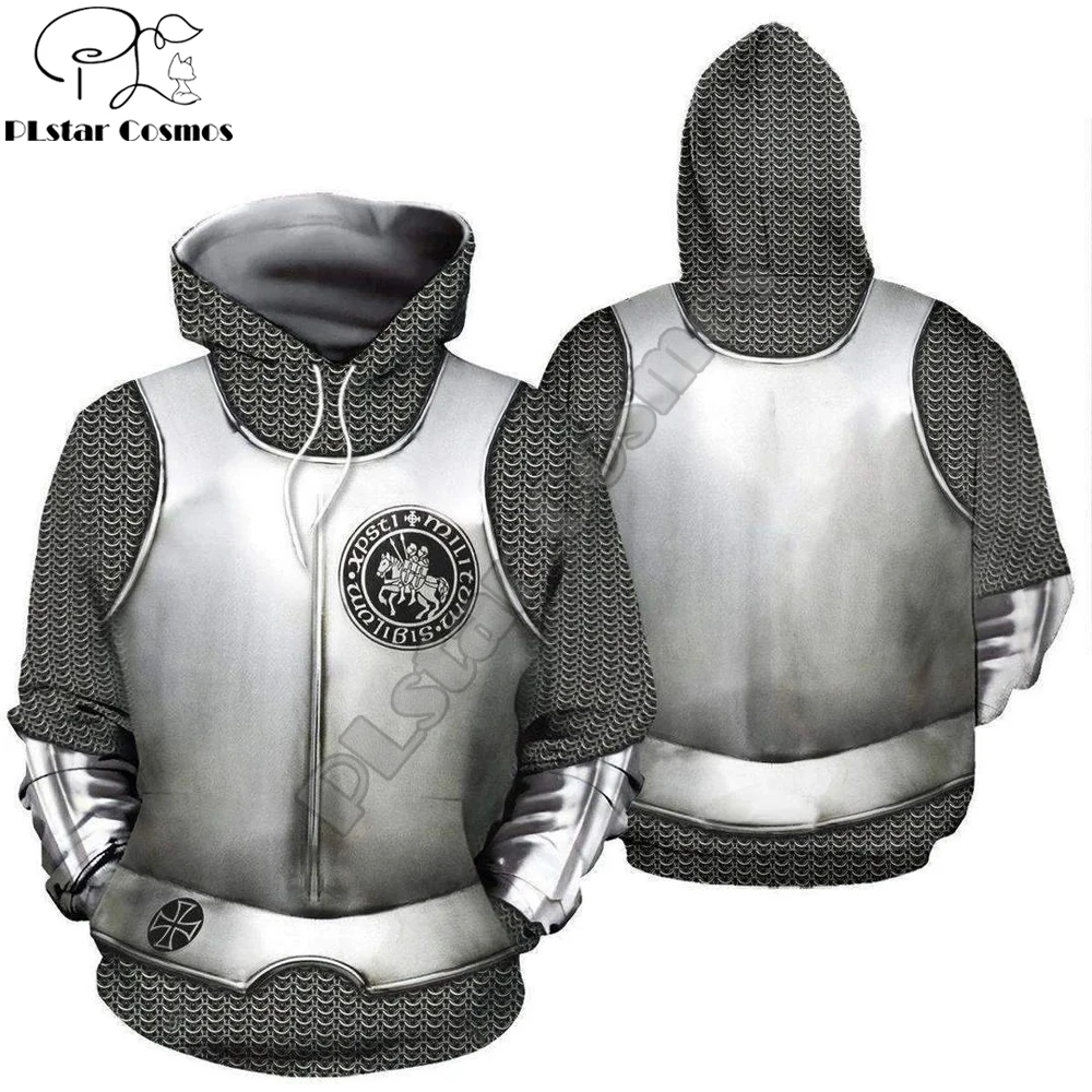 

3D All Over Printed Chainmail Knight Armor Hoodie Harajuku Fashion Hooded Sweatshirt Unisex Casual Jacket Cosplay hoodies QS-001