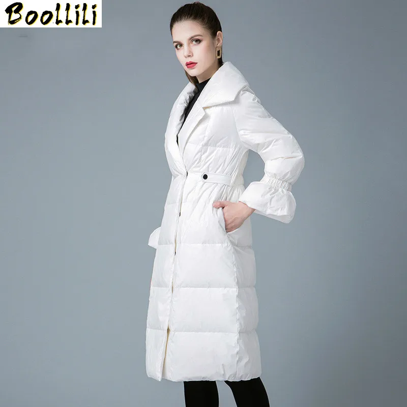 

90% White Boollili Duck Down Jacket Women Winter Coat 2023 Long Thick Puffer Jacket Korean Winter Jackets for Women