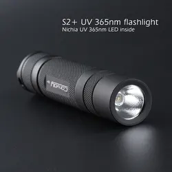 Convoy S2 Plus Nichia UV 손전등, LED 랜턴, 자외선 플래시 토치 라이트, 자외선 형광제 감지, 365nm