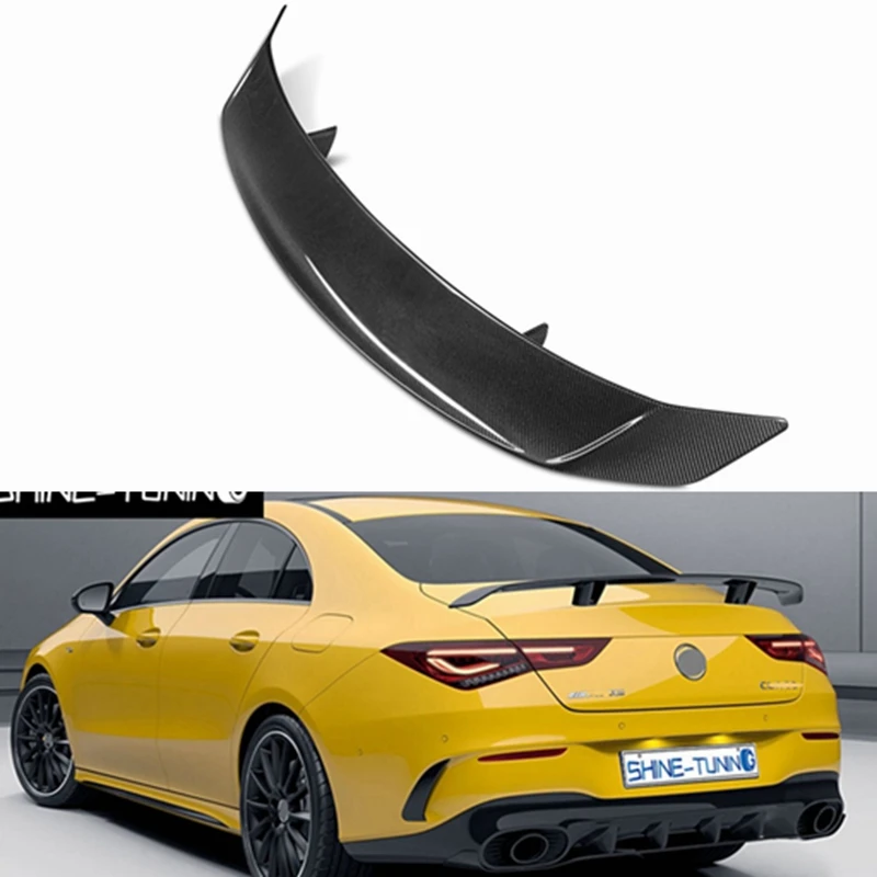 

new arrival For Benz CLa Class c118 Spoiler FRP+Carbon Fiber Rear Trunk Spoiler Wing for 2019 2020 w118 for cla200 220d 45