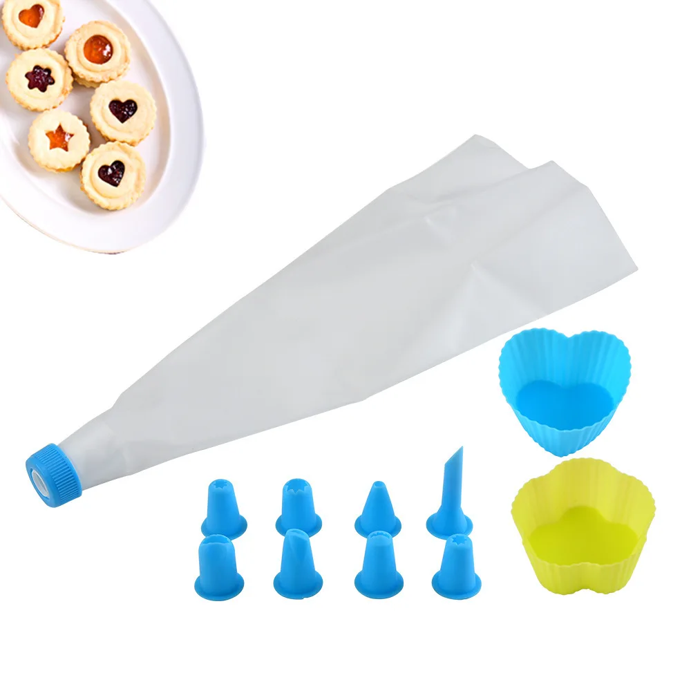 Decorating Pouch Mouth Tools Full Set Baby Food Supplement Baking Milking Oil Soluble Bean Set Cake Home Pack Resin Mold