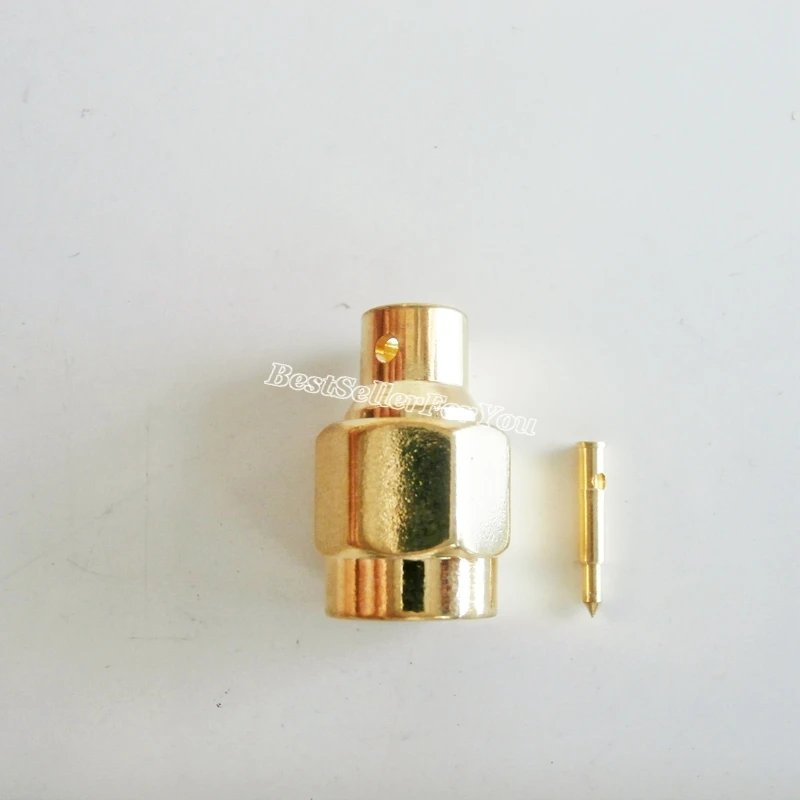 10Pcs SMA Connector Solder Plug Male Straight Connector For Semi-rigid RG402 0.141\