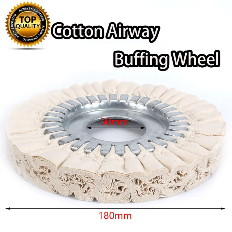 1Pcs Cotton Airway Buffing Wheel Steel Center Ring 100% Soft Cotton Woodworking Abrasive Tool