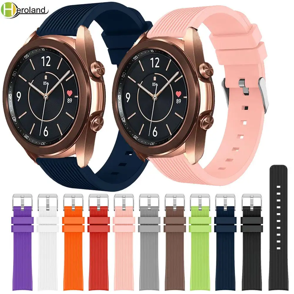 Replacemet strap band For Samsung Galaxy Watch 3 41mm wristband 20mm for Samsung Galaxy Watch 42mm Watchband Bracelet Silicone