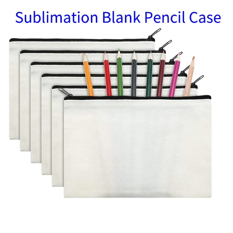 Sublimation Blank Makeup Bags Pencil Case Custom Printing Image Logo Bags Cosmetic Pouch Sublimation