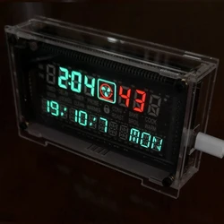 VFD clock Vacuum fluorescent display Two-color VFD screen 5V power supply time memory 6 inches