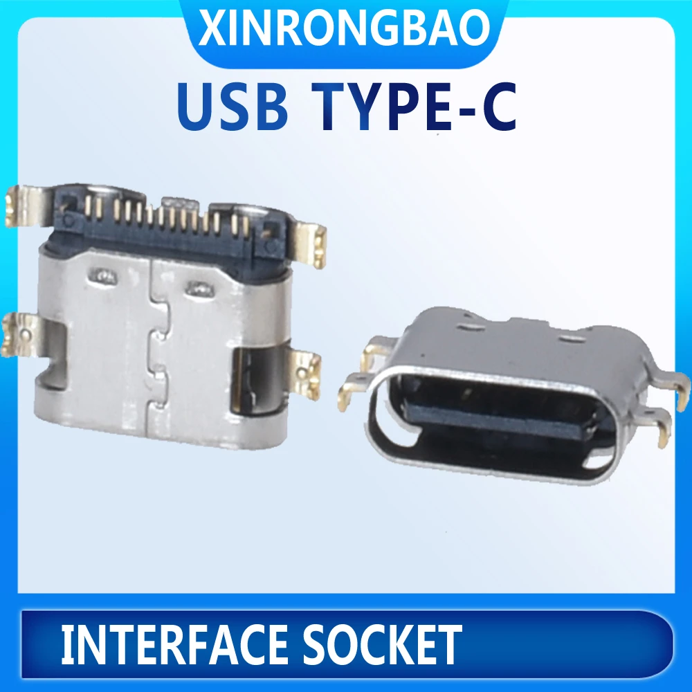 

100 PCB connector USB Type-C The height of 14pin board is 1.6 mm female connector 14Pin Type C connector U501-2 Good quality USB