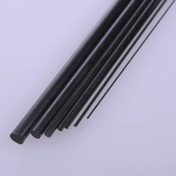 5pcs Carbon Fiber Rod for Helicopter Model Carbon Pole RC Plane Model Aeromodelling Stick Diameter 0.5/ 0.8/1/1.5/2/2.5/3/ 4mm