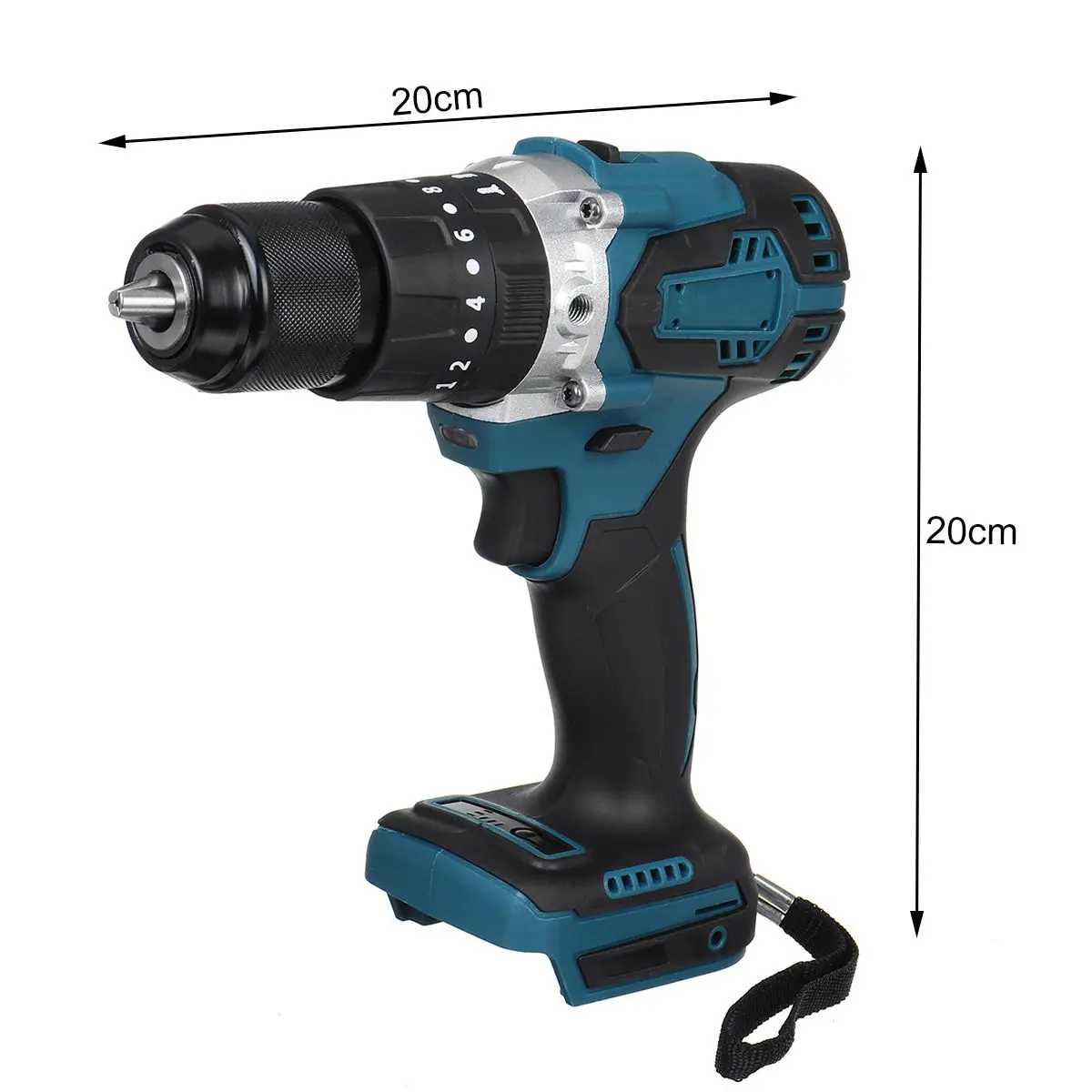 Drillpro 3 in 1 Brushless Electric Hammer Drill Screwdriver 13mm 20+3 Torque Cordless Impact Drill for Makita 18V Battery