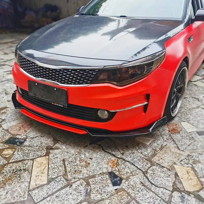 Front Bumper Spoiler for Kia Optima K5 2014 - 2017 Protector Plate Lip Body Kit Carbon Surface Chin Shovel Contrast Color Design - Image 2