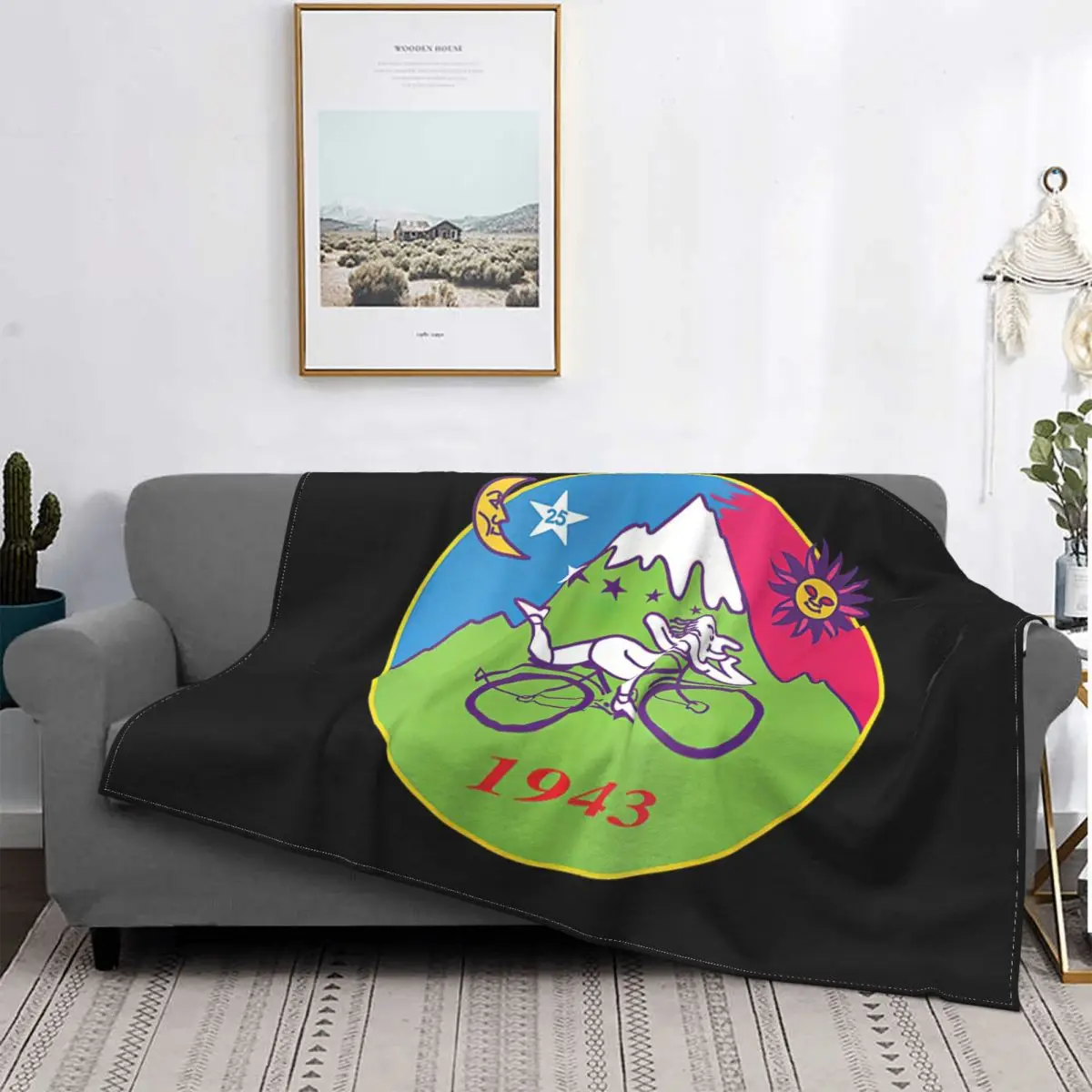 Albert Hoffman LSD Bicycle Day Blankets Fleece Decoration Ultra-Soft Throw Blankets for Bedding Bedroom Plush Thin Quilt