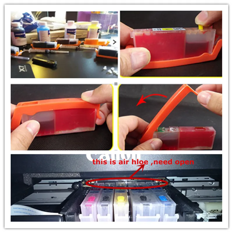 Imagem -04 - Kit de Recarga de Tinta 470 471 Cartucho de Tinta Recarregáveis para Canon Pixma Mg5740 Cli471 Pgi-470 Mg6840 Ts5040 Ts6040 ts 5040 Ts6040