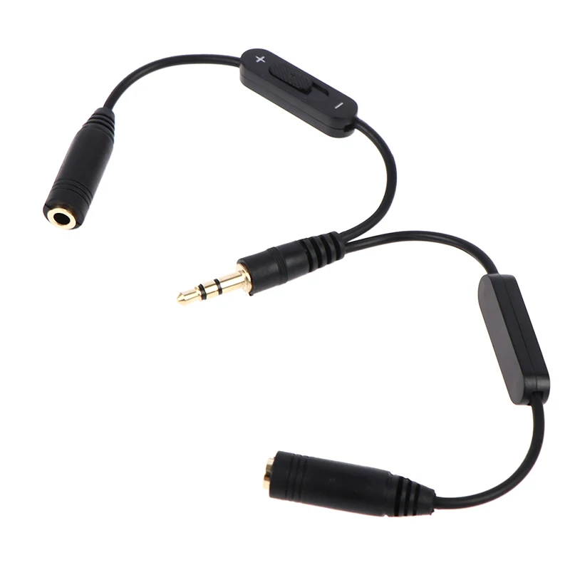 1 In 2 Out 3.5mm Male To Double Mono 3.5mm Female Headphone Y Splitter Cable image 5